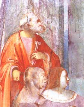 Devote presentate alla Vargine dai santi Pietro e Paolo.