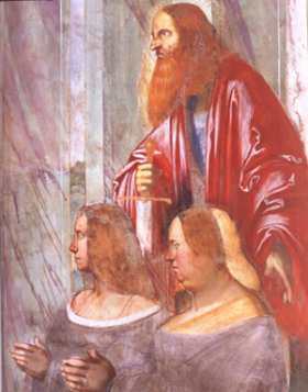 Devote presentate alla Vargine dai santi Pietro e Paolo.